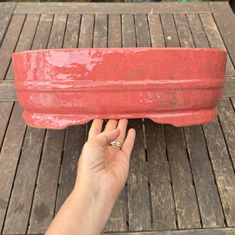 Büyük boy Stoneware Sırlı Bonsai Saksısı 45 cm
