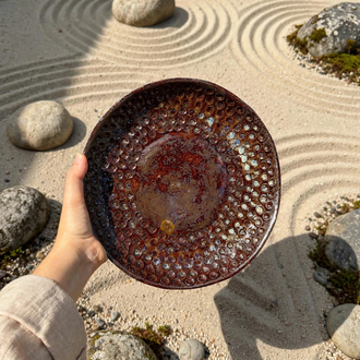 El Yapımı Stoneware Sırlı Seramik Tabak 28 cm