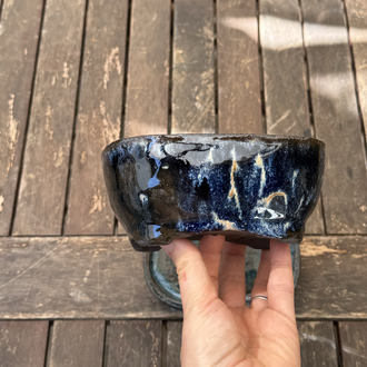 Altlıklı Sırlı Zeyceramics Stoneware Bonsai Saksısı
