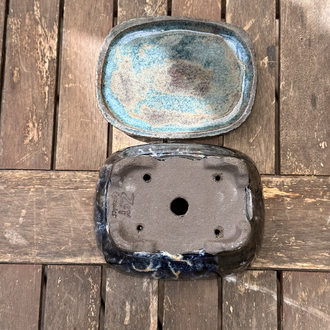 Altlıklı Sırlı Zeyceramics Stoneware Bonsai Saksısı