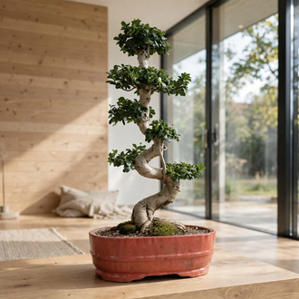Büyük boy Stoneware Sırlı Bonsai Saksısı 45 cm