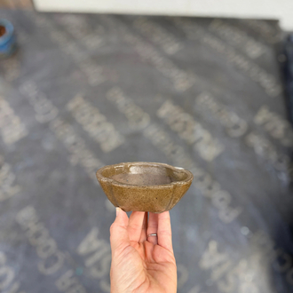 Stoneware Sırlı Seramik Bonsai Saksısı 11 cm