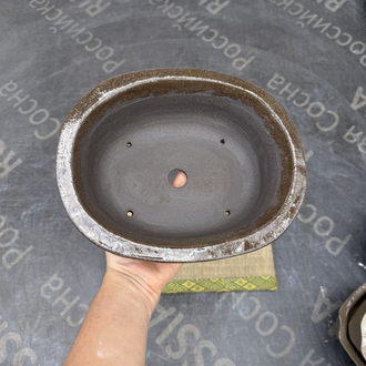 Stoneware Sırlı Seramik Bonsai Saksısı 22 cm