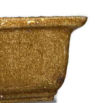 Büyük Stoneware Sırlı Seramik Saksısı 40 cm