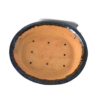 Büyük Boy Stoneware Sırlı Seramik Bonsai Saksısı