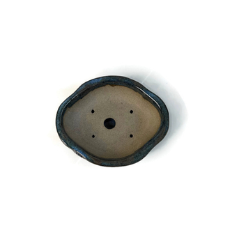 Altlıklı Sırlı Stoneware Seramik Bonsai Saksısı