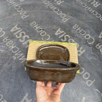 Altlıklı Stoneware Sırlı Seramik Bonsai Saksısı 20 cm