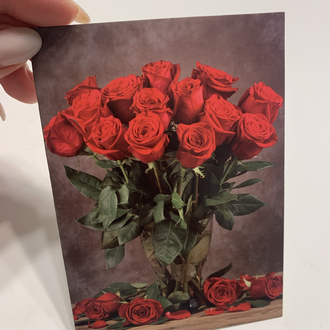Gül Buketi Zarflı Kartpostal