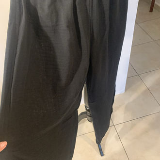 Siyah Müslin Pantalon