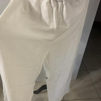 Beyaz Müslin Pantalon