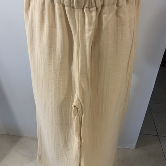 Bej Müslin Pantalon