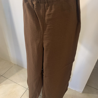 Koyu Kahve Müslin Pantalon