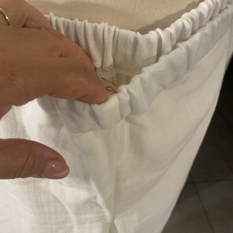 Beyaz Müslin Pantalon