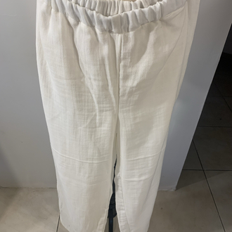 Beyaz Müslin Pantalon