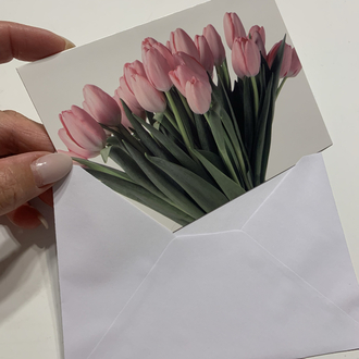 Laleler Zarflı Kartpostal