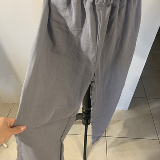 Gri Müslin Pantalon