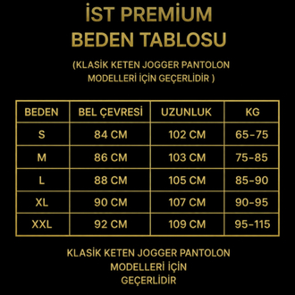 KETEN PANTOLON BEDEN TAPLOSU