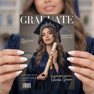 Magazine Style Mezuniyet Davetiyesi