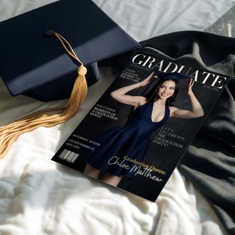 Magazine Style Mezuniyet Davetiyesi