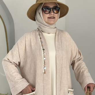 Kimonu Takım Bej