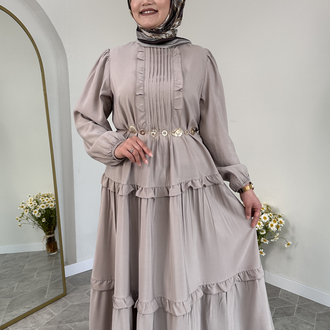 Mevra Elbise Taş rengi