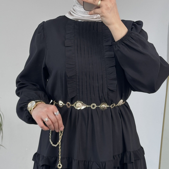 Mevra elbise Siyah