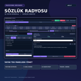 PROFESYONEL WEB RADYO YAYIN YAZILIMI
