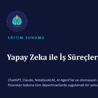 Yapay Zeka ile İş Süreçlerinin Dönüşümü Eğitimi