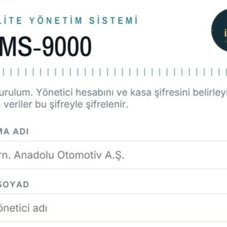 QMS 9000 Kalite Performans Yönetim ve Raporlama Sistemi