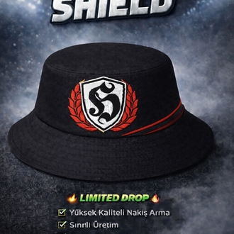 Kırmızı Siyah - Holar Holigans Shield Series Bucket Hat (Balıkçı Şapka)