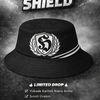 Siyah Beyaz- Holar Holigans Shield Series Bucket Hat (Balıkçı Şapka)