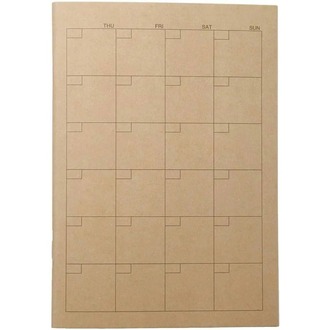 Muji Aylık Planlayıcı Defter – A5 Boyut (32 Yaprak)