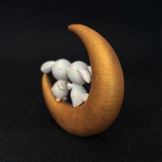 RABBITS ON THE MOON