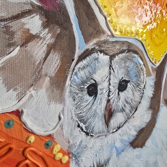 Hegwid – 35×50 Tuval Üzerine Akrilik ve Rölyef Doku