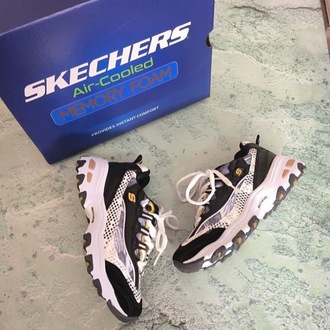 SKECHERS D-LİTES BLACK-LEOPARD