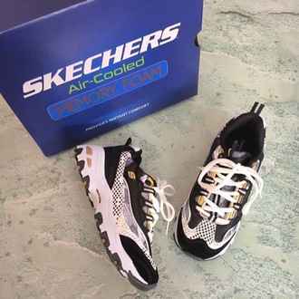 SKECHERS D-LİTES BLACK-LEOPARD