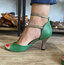 green gold t strap latin dance shoea