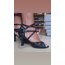 black satin latin dance shoe for women