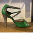 green gold latin dance shoes