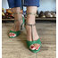 green gold t strap latin dance shoea