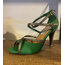 green gold latin dance shoes