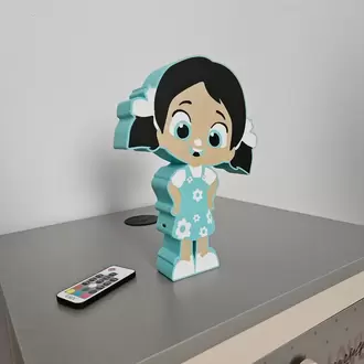 Niloya RGB LED Lightbox Gece Lambası – Şarjlı, Kumandalı