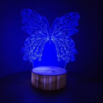 Kelebek Gece Lambası – JetJest 3D İllüzyon RGB LED
