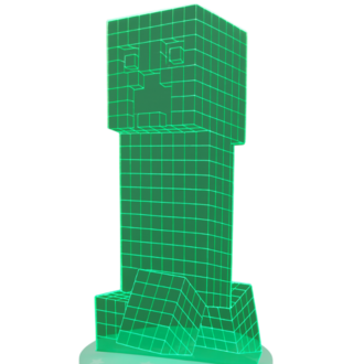 Minecraft Creeper Temalı 3D Gece Lambası