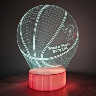 JetJest Basketbol Temalı 3D İllüzyon RGB LED Lamba
