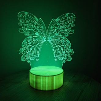 Kelebek Gece Lambası – JetJest 3D İllüzyon RGB LED