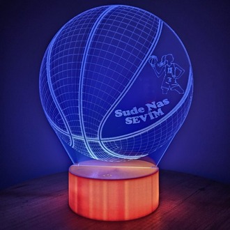 JetJest Basketbol Temalı 3D İllüzyon RGB LED Lamba
