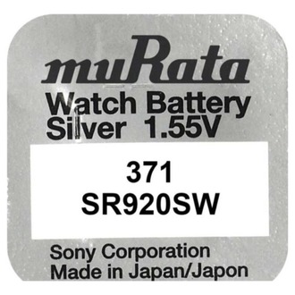 1 adet muRata SR920SW 371 pil 1.55 Volt gümüş oksit civasız cell batteries battery jetnetcomtr