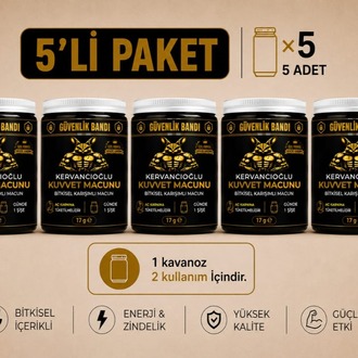 Kuvvet Macunu Bitkisel Atom Güç Enerji ve Performans Desteği (17gr x 5 Şişe)