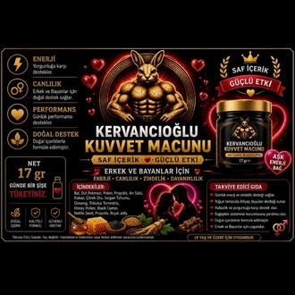 Kuvvet Macunu Bitkisel Atom Güç Enerji ve Performans Desteği (17gr x 1 Şişe)